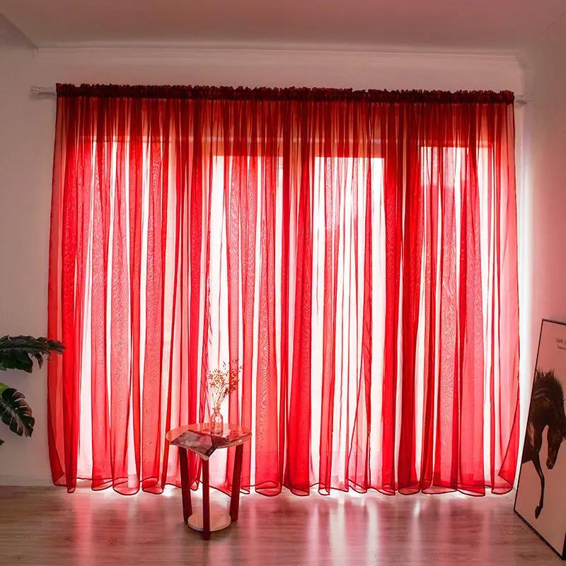 Simple and Modern Balcony Solid Color Gauze Curtain - Elegant Design - AllvueCo