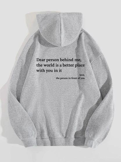 Dear Person Behind Me” Hoodie – Inspirational Unisex Sweatshirt My Store