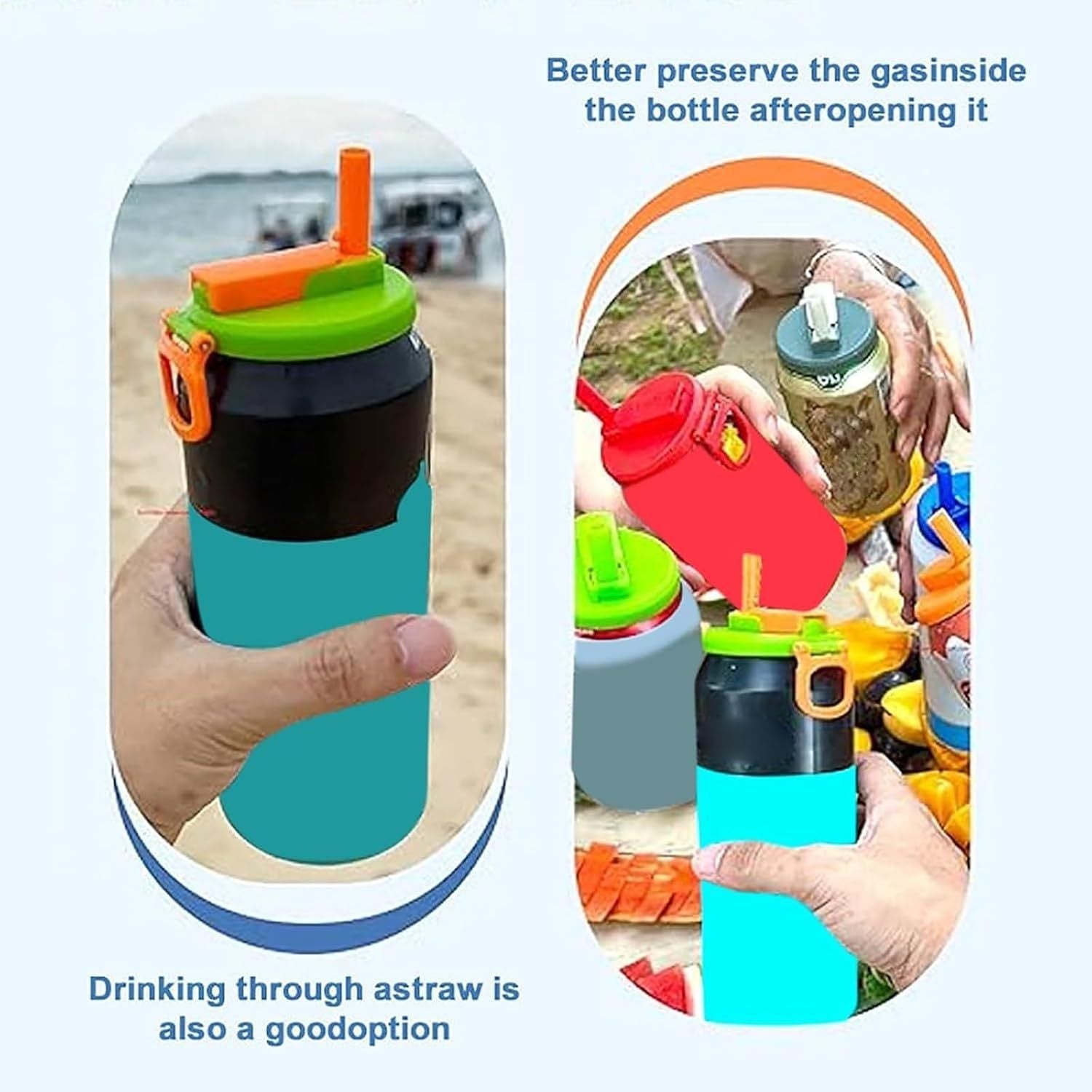 Silicone Soda Can Straw Lid – Reusable Drinking Tool AllvueCo