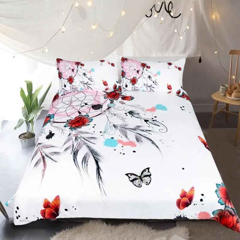 Flying Dream Catcher Home Textile Set - Four-Piece Decorative Bedding Collection