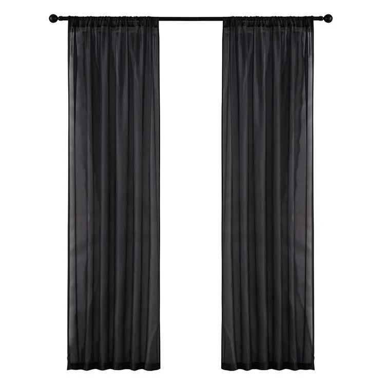 Modern Pure Color Cotton and Linen Window Screen - Stylish Design - AllvueCo