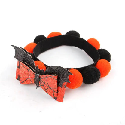 Halloween Pumpkin Collar - Pet Fur Ball Accessories for Pets - AllvueCo