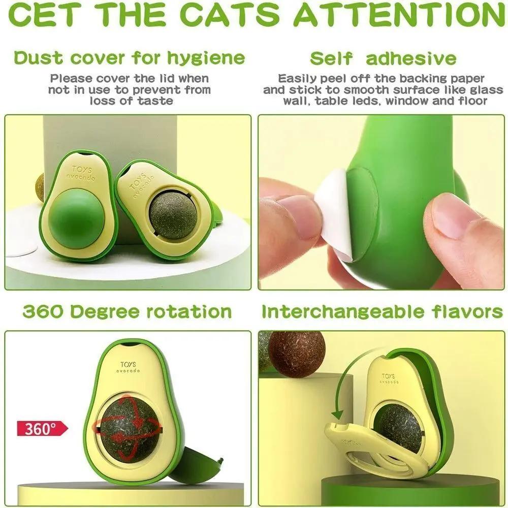 Cute Avocado Catnip Toy Cat Teeth Cleaning Toy Cat Supplies | Electronic Learning Toys - AllvueCo
