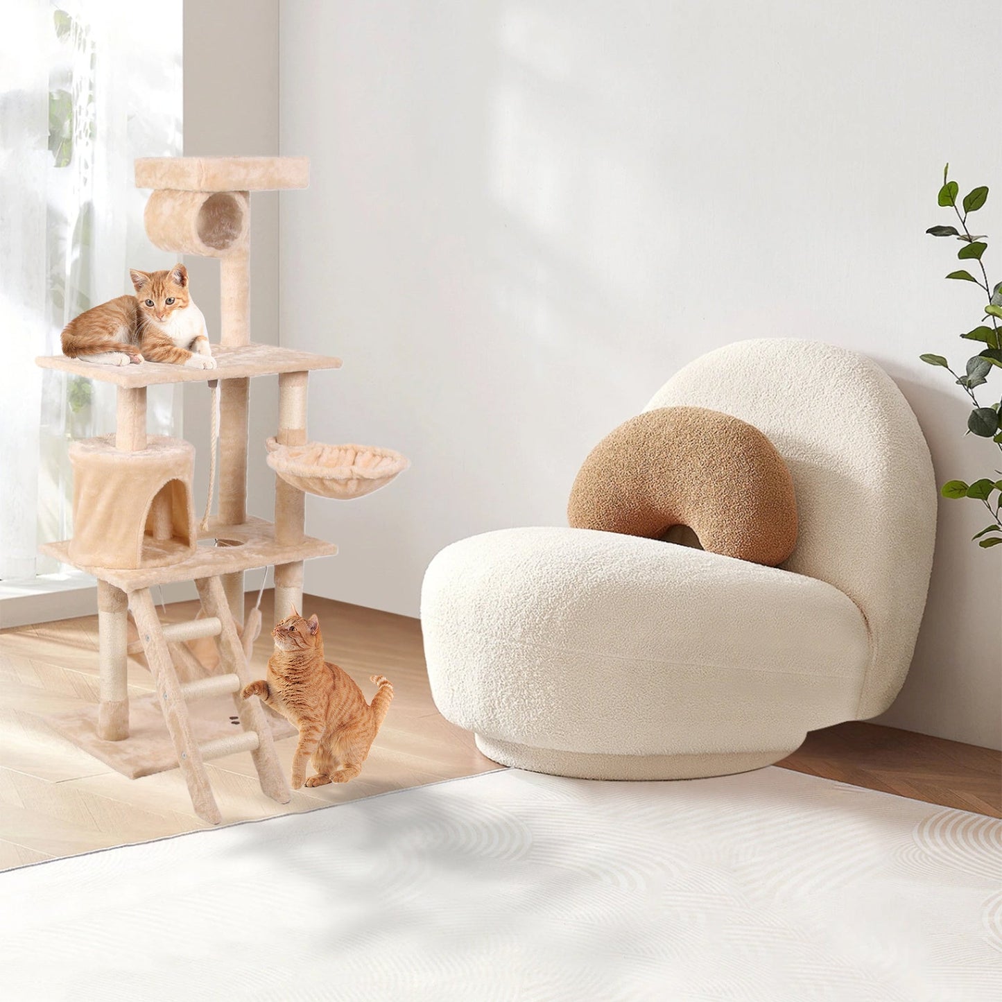 Multi-Level Cat Climbing Frame – Indoor Activity Tower for Play & Rest - AllvueCo