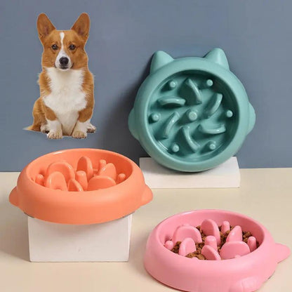 Pet Slow Feeder Bowls Anti Choking Dish - AllvueCo