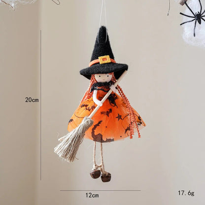 Halloween Mesh Broom Girl Angel Christmas Tree Pendant - AllvueCo