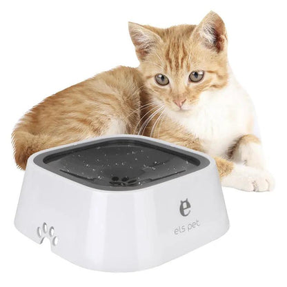 1.5L Cat Dog Water Bowl - Floating Anti-Overflow Feeder - AllvueCo