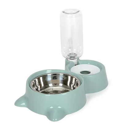 Pet Dog Cat Bowl Fountain | Automatic Food Water Feeder Container - AllvueCo