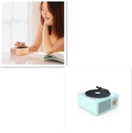 Wireless Retro Phonograph Speaker - Mini Portable Bluetooth-Compatible Design