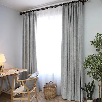 Solid Color Modern Simple Thick Cotton Curtain Fabric - Quality Home Decor - AllvueCo