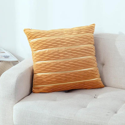 Simple Luxury Striped Velvet Pillow Cover for Sofa Cushion - AllvueCo