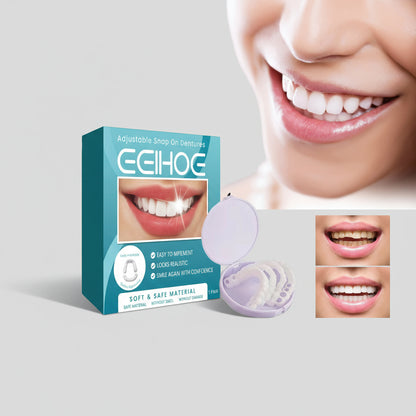 Adjustable Snap-On Dentures – Temporary Cosmetic Teeth Set for Oral Care - AllvueCo