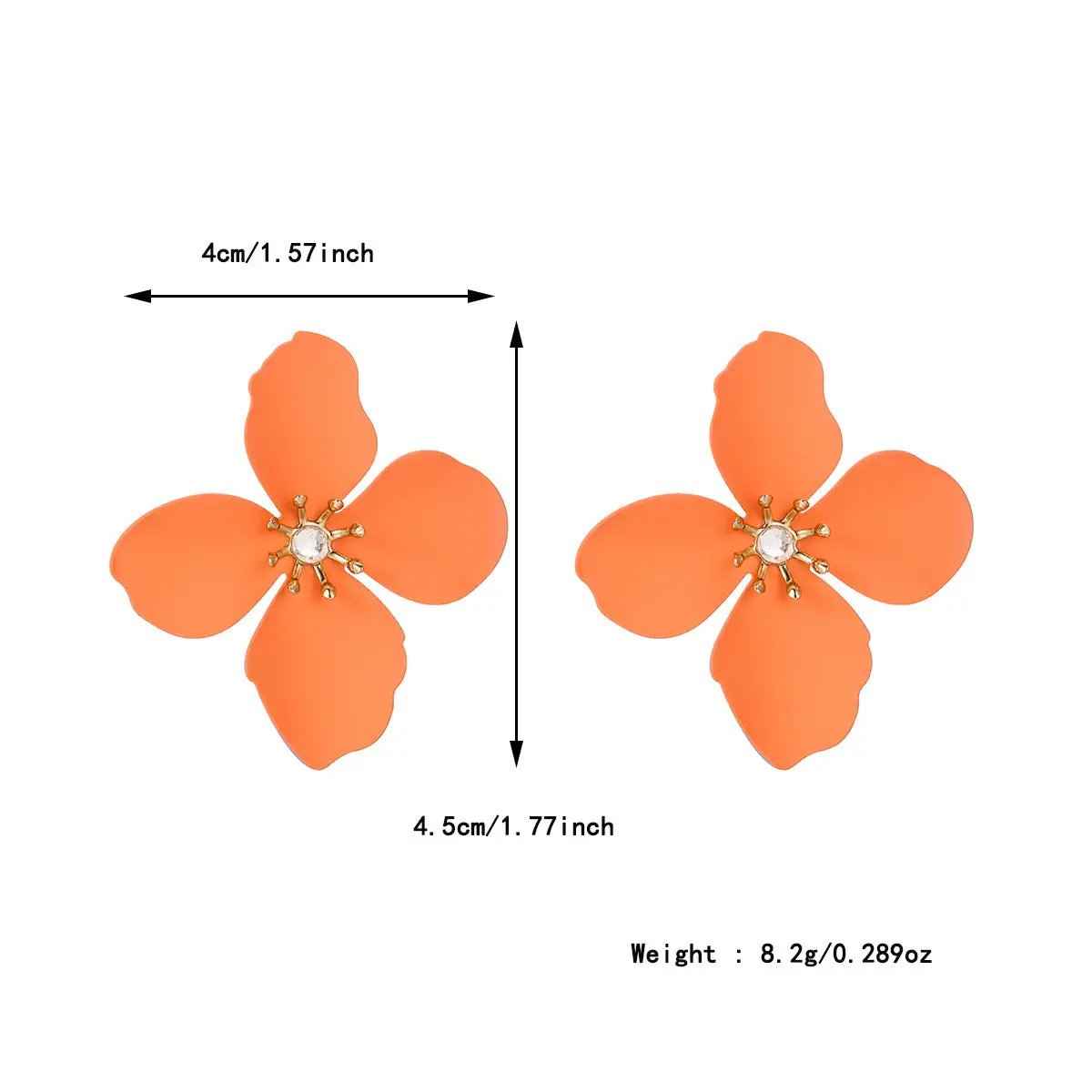 Colorful Flower Stud Earrings for European and American Summer - Stylish Jewelry & Accessories