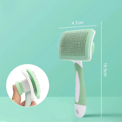 Self Cleaning Slicker Brush for Dogs and Cats - One Click Cleaning - AllvueCo
