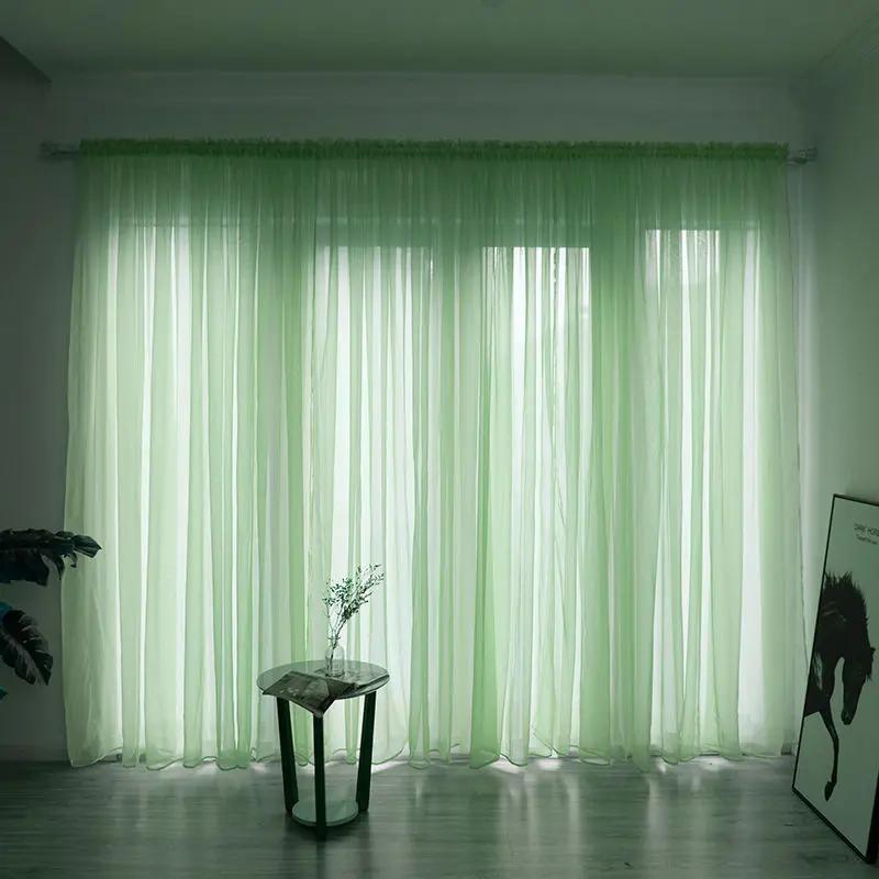 Simple and Modern Balcony Solid Color Gauze Curtain - Elegant Design - AllvueCo