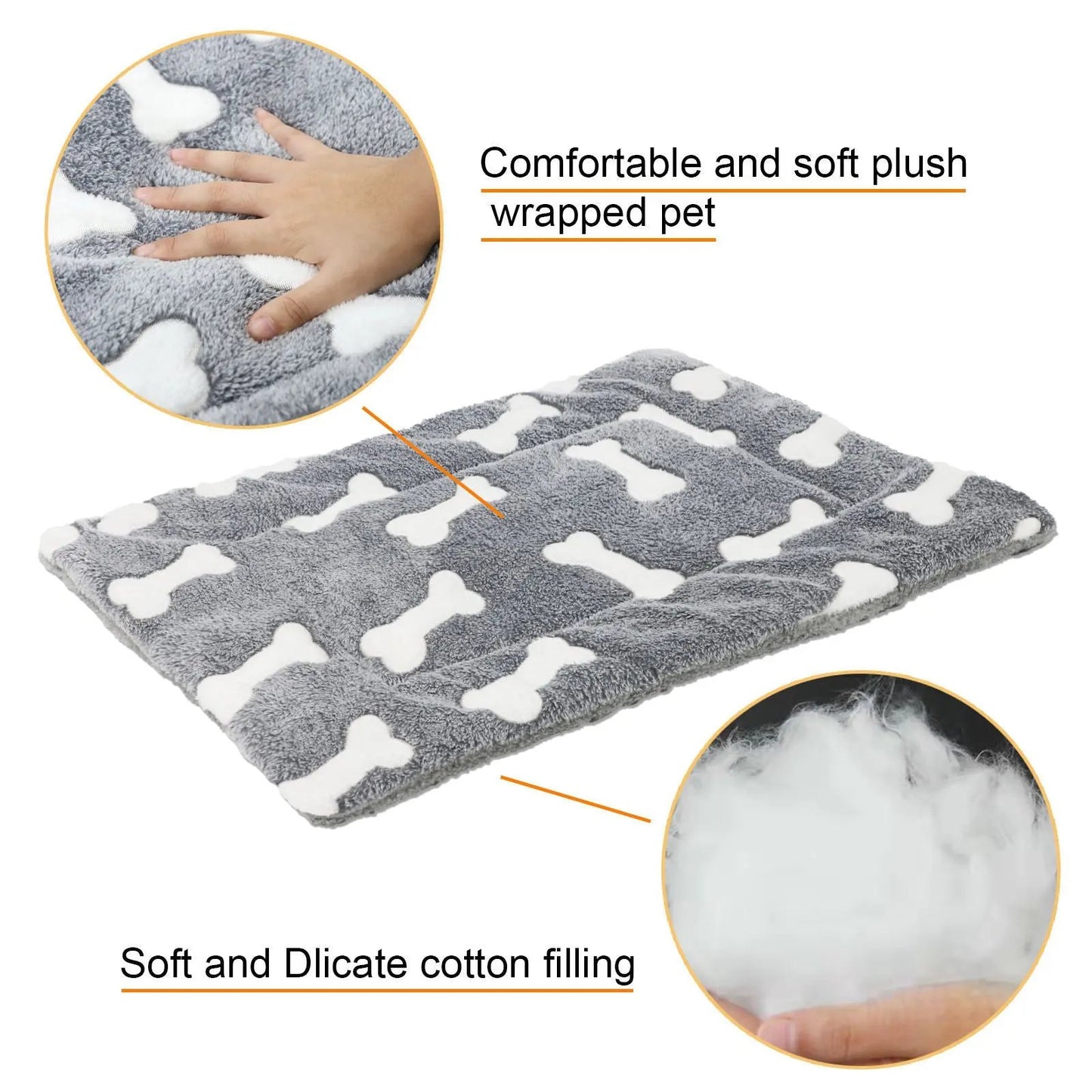 Self-Warming Cat Bed Mat and Washable Dog Crate Mat - AllvueCo