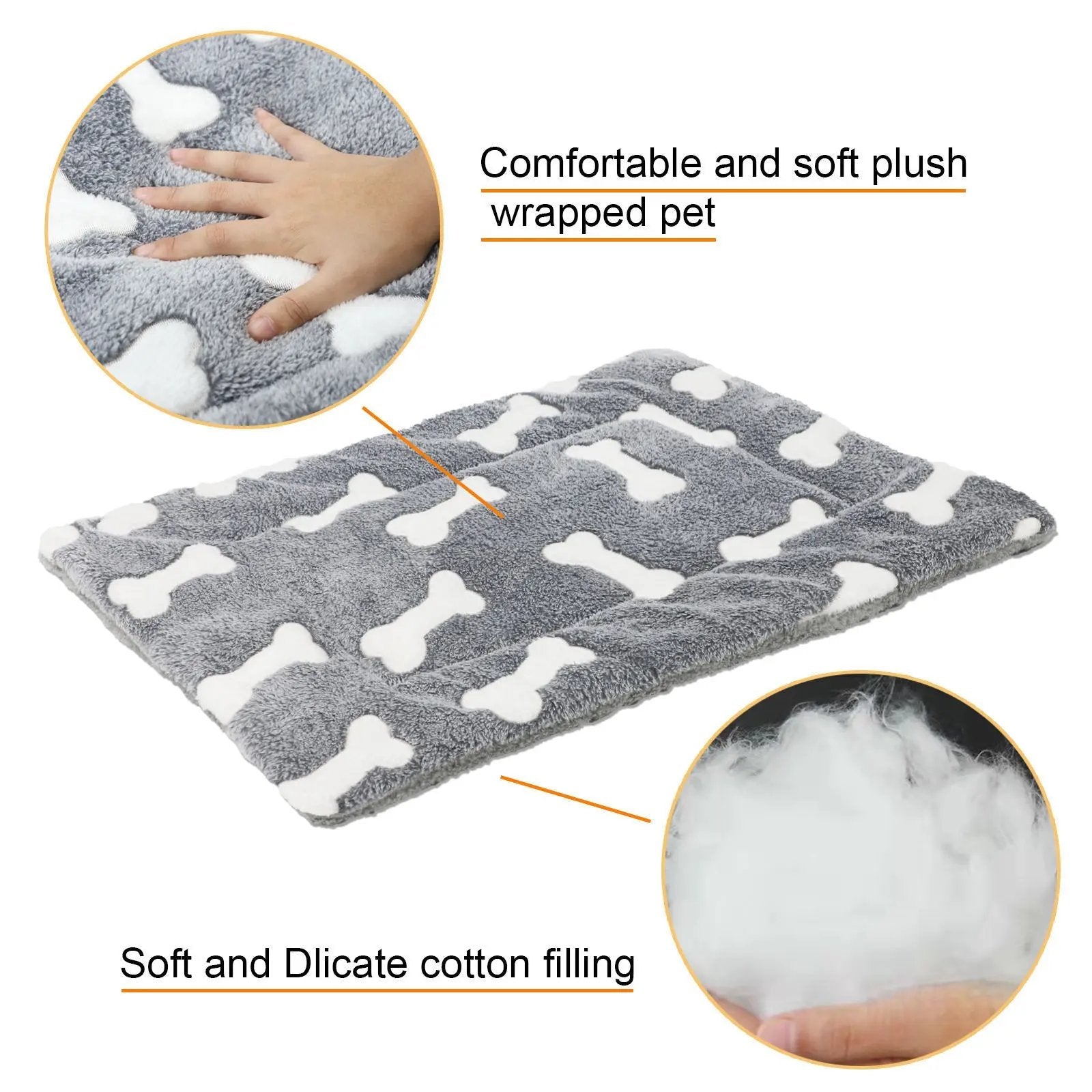 Self-Warming Cat Bed Mat and Washable Dog Crate Mat - AllvueCo