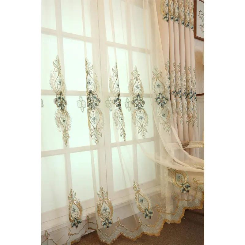 Slub Cotton Embroidery Curtain Fabric - Quality Home Decor Fabric - AllvueCo