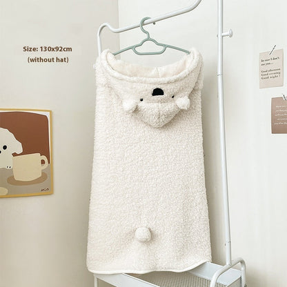 Cartoon Bear Plush Gloves & Scarf Set – Thickened Winter Warm & Cute Design AllvueCo