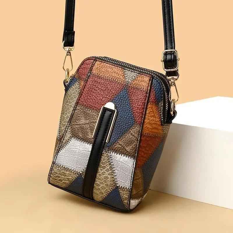 Fashion Soft Leather Shoulder Bag with Stylish Stitching for All Occasions