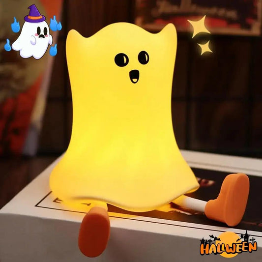 👻 Halloween Silicone Ghost Bedside Lamp – Touch Control Night Light - AllvueCo