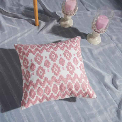 Geometric Embroidered Pillowcase - Decorative Cotton Home Accent