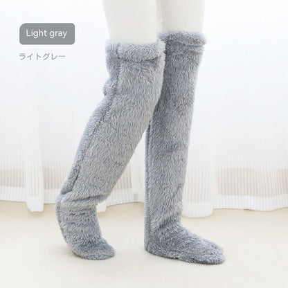 Over Knee Fuzzy Long Socks – Winter Warm and Cold-Proof Stockings AllvueCo