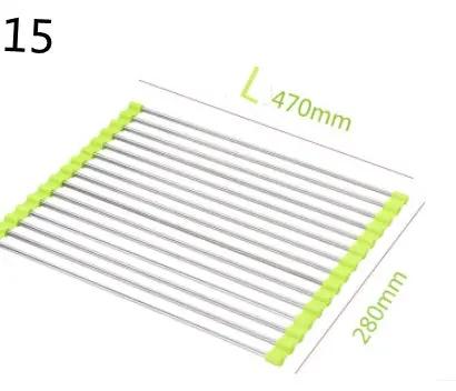 Folding Kitchen Drain Sink Rack Stainless Steel - Space-Saving Design - AllvueCo