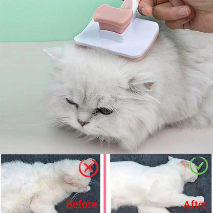 Self Cleaning Slicker Brush for Dogs and Cats - One Click Cleaning - AllvueCo