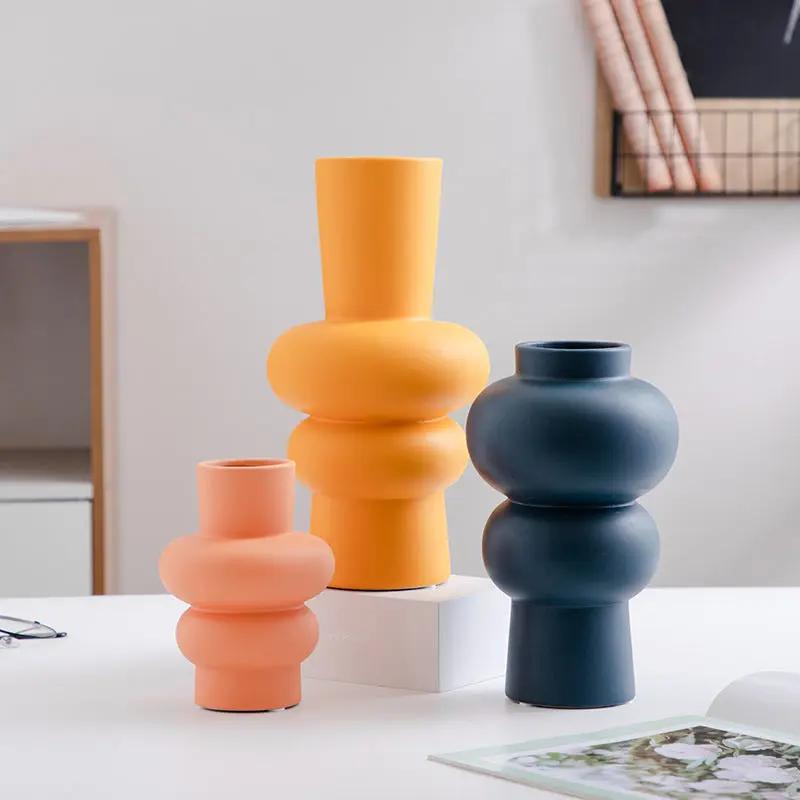 Ceramic Vase Flower Nordic Minimalist Living Room Decoration - AllvueCo