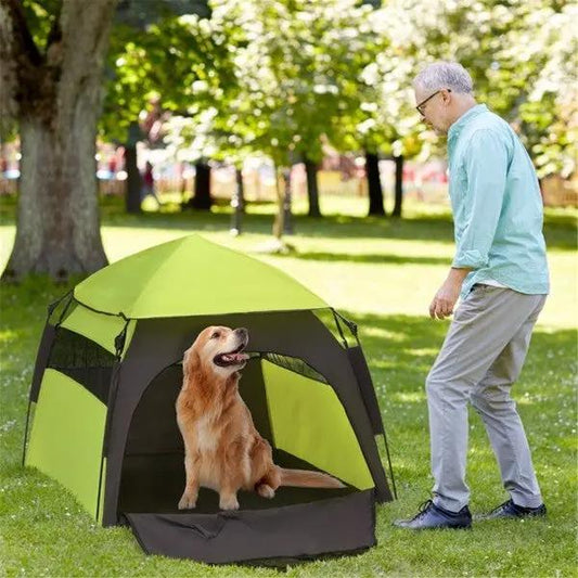 Portable Pet Camping Tent – Outdoor Dog Shelter with Sunshade - AllvueCo