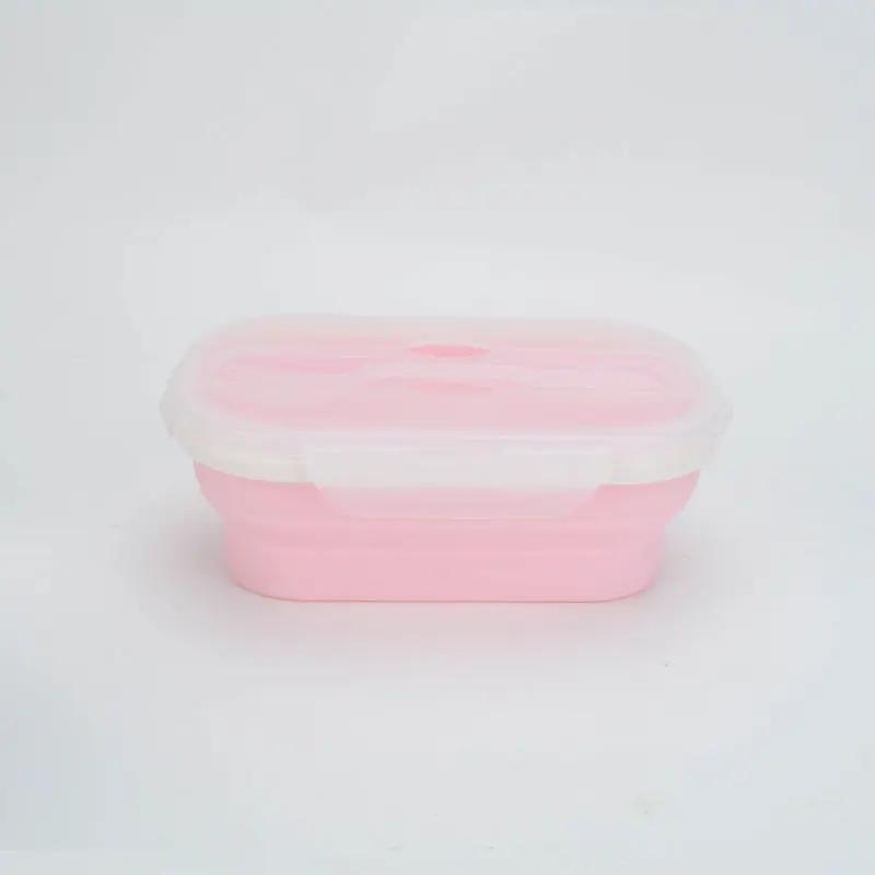Portable Foldable Silicone Lunch Box - Convenient Meal Container - AllvueCo