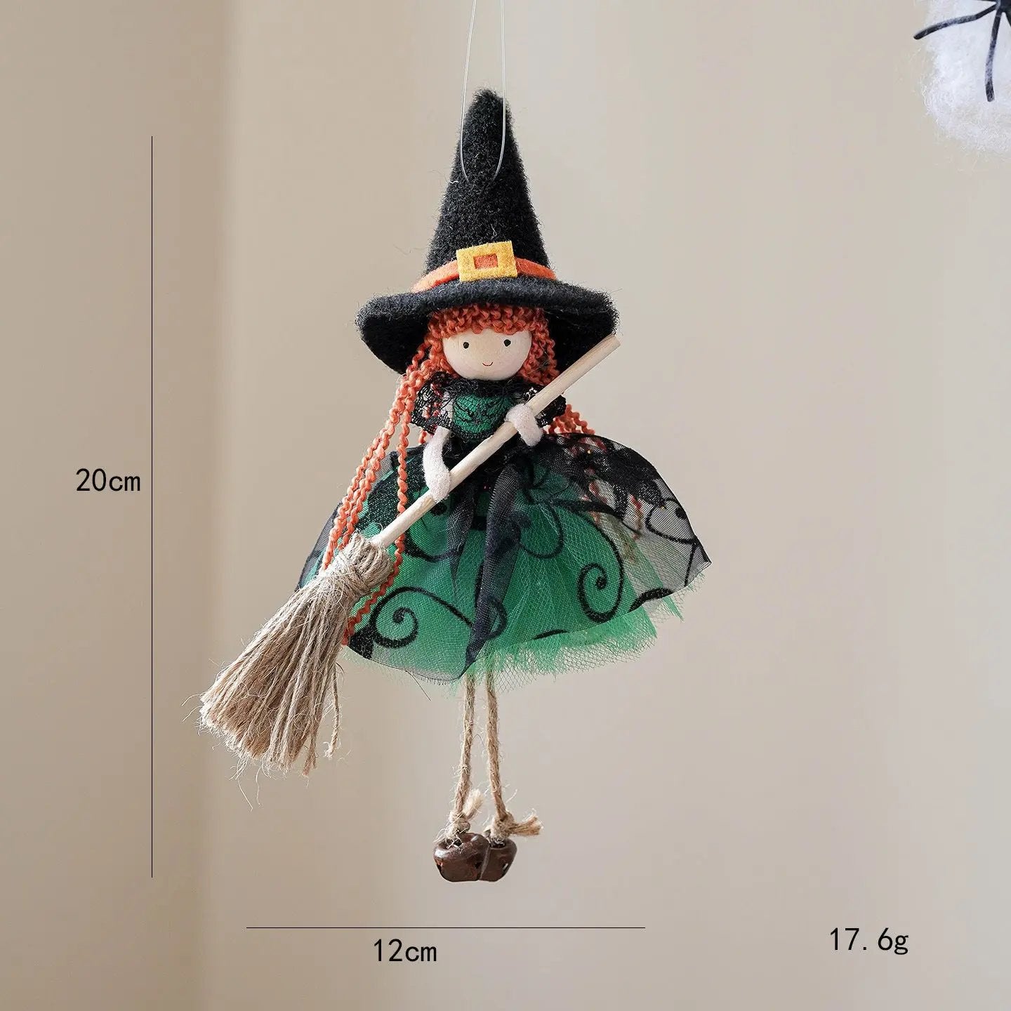 Halloween Mesh Broom Girl Angel Christmas Tree Pendant - AllvueCo