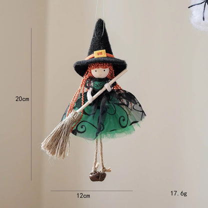 Halloween Mesh Broom Girl Angel Christmas Tree Pendant - AllvueCo
