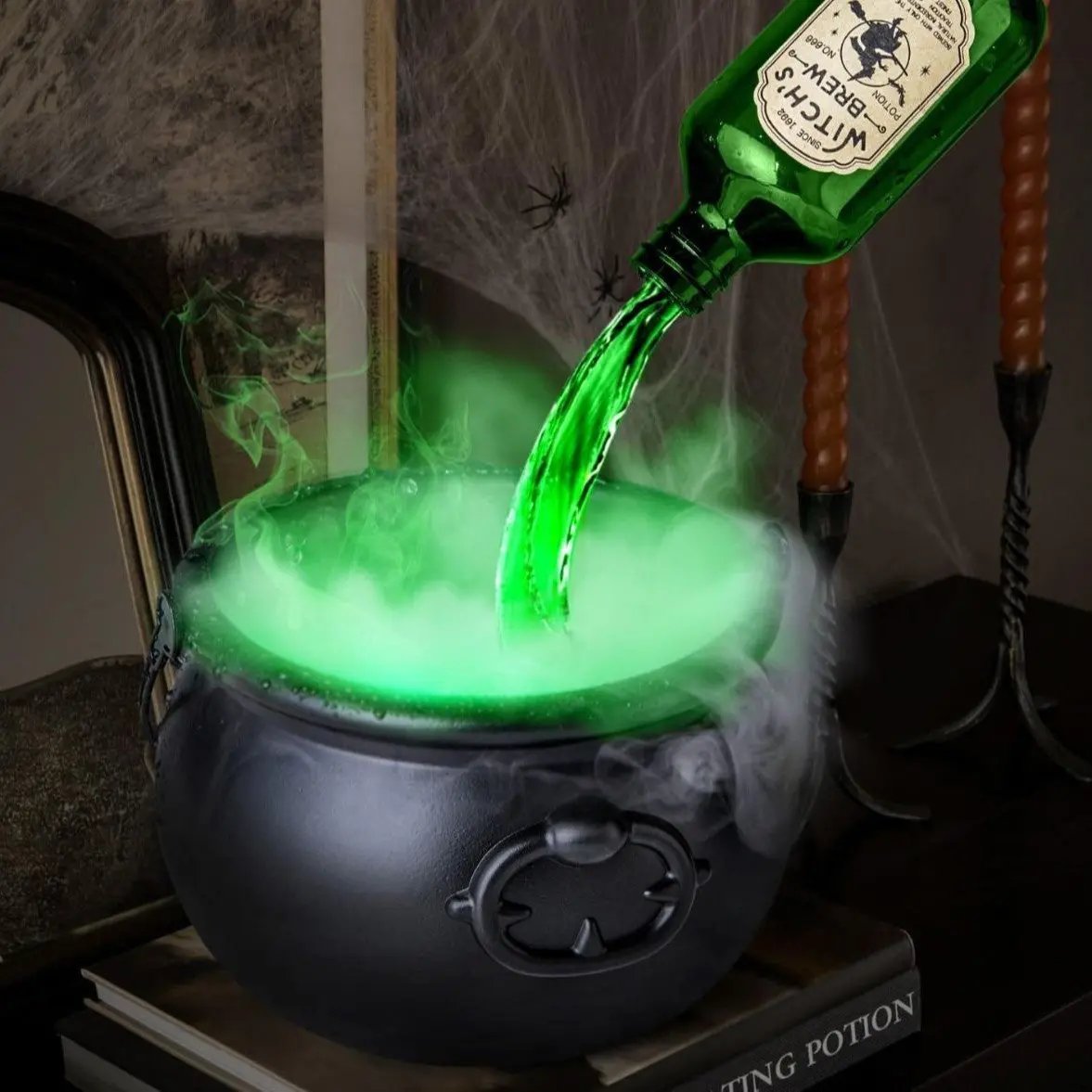 Halloween Black Wizard Bowl Magic Float Bottle and Diffuser - Indoor Home Decoration - AllvueCo