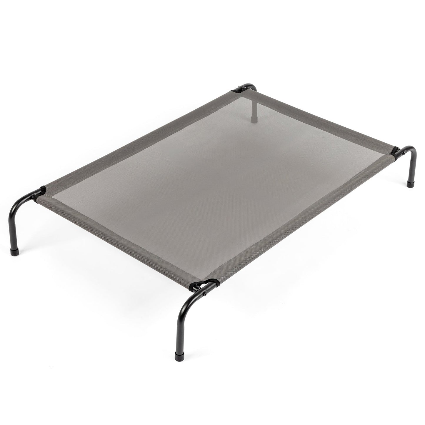 Extra-Large Elevated Dog Bed – Heavy-Duty Cooling Cot with Steel Frame & Breathable Mesh (Black) - AllvueCo
