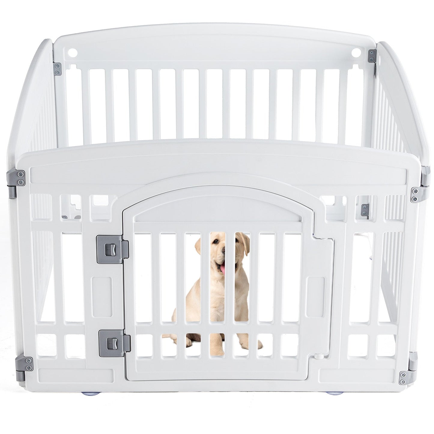 Heavy-Duty Dog Playpen Fence – Safe & Portable Pet Enclosure with Lockable Door for Indoor & Outdoor Use - AllvueCo