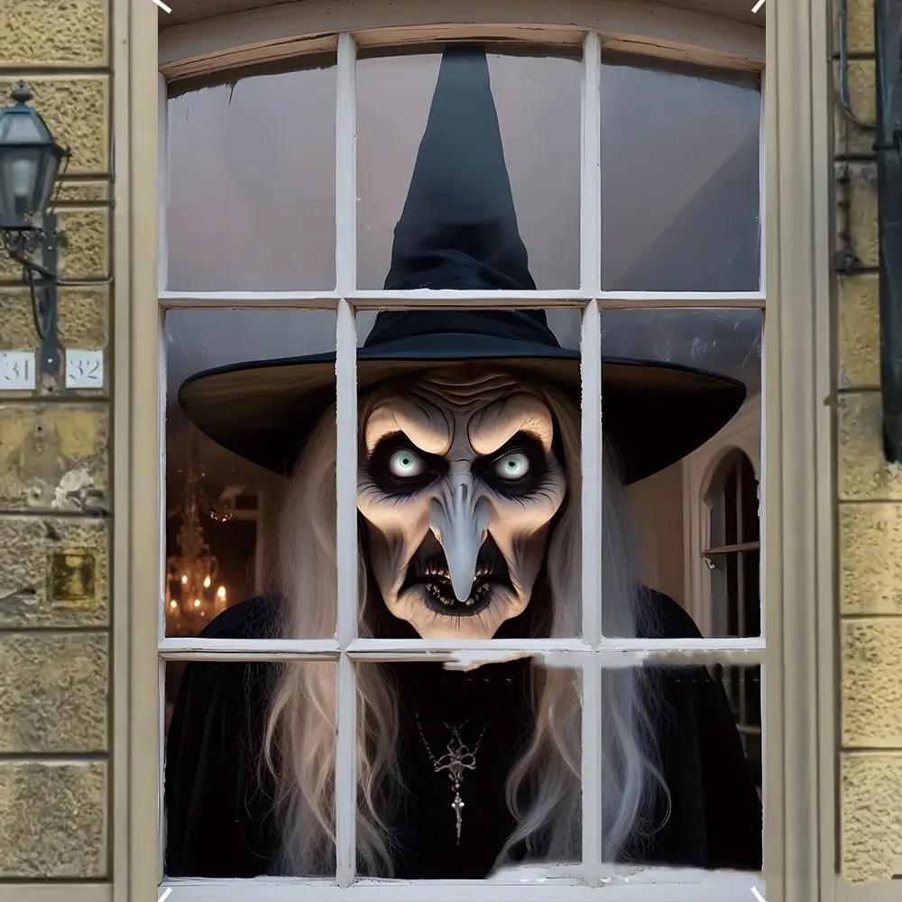 3D Holiday Window Cover Witch Halloween Decoration - AllvueCo