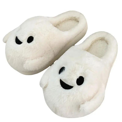 Couple Halloween Cute Little Ghost All-inclusive Cotton Slippers - AllvueCo