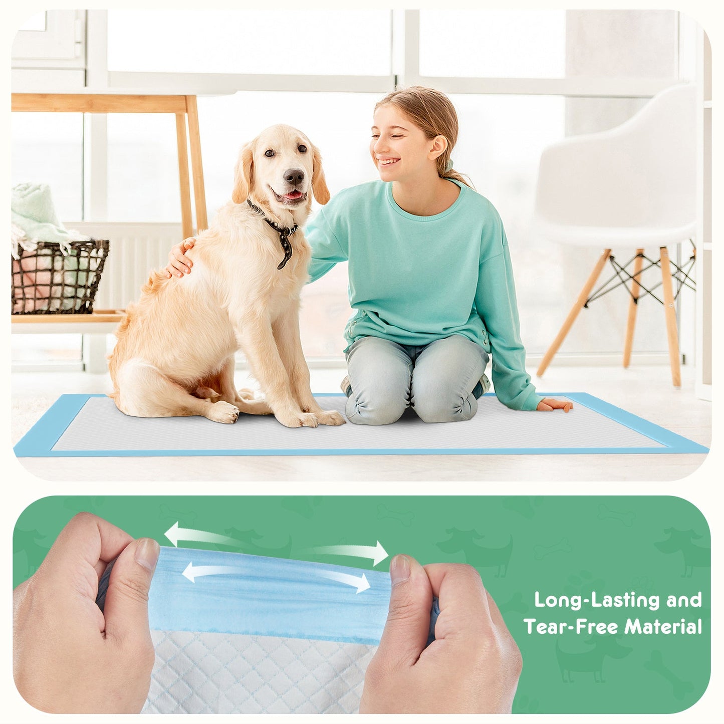 Leak-Proof Disposable Puppy Pads – Quick-Drying, Ultra Absorbent Dog Pee Pads for House Training & Travel - AllvueCo