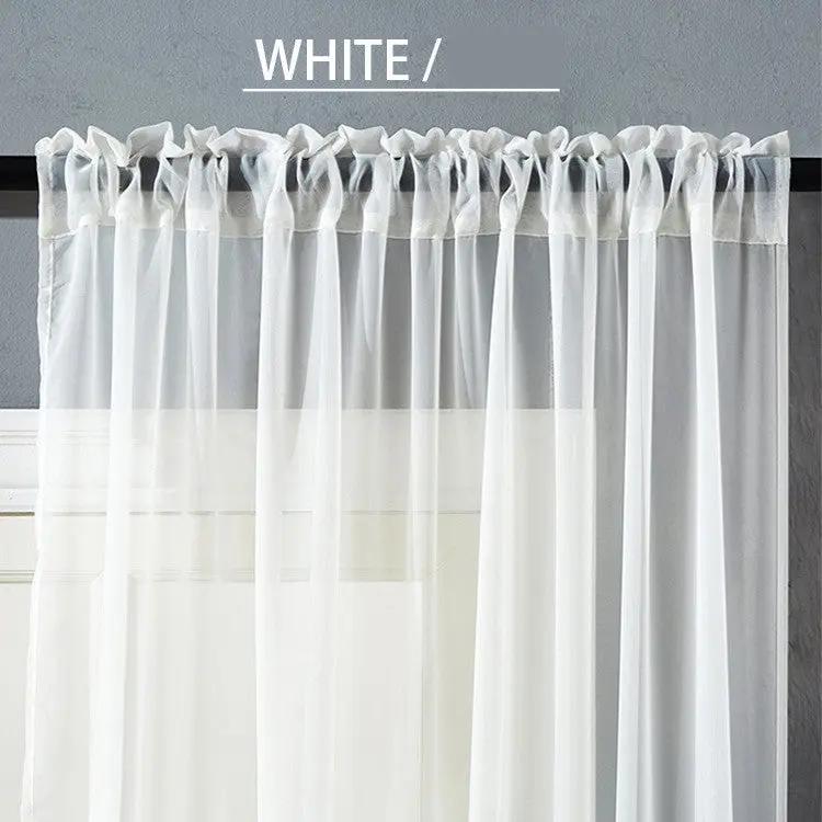 Modern Pure Color Cotton and Linen Window Screen - Stylish Design - AllvueCo