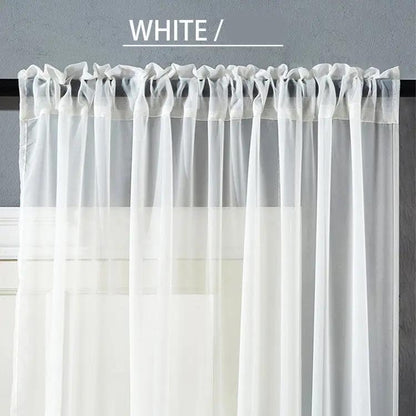 Modern Pure Color Cotton and Linen Window Screen - Stylish Design - AllvueCo