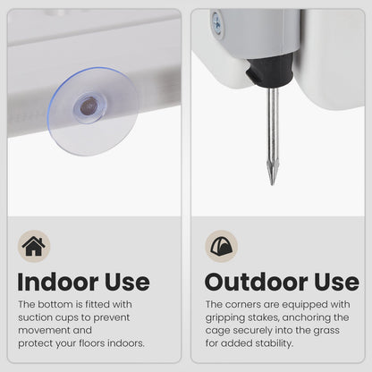 Heavy-Duty Dog Playpen Fence – Safe & Portable Pet Enclosure with Lockable Door for Indoor & Outdoor Use - AllvueCo