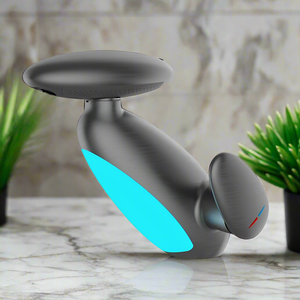 4-1 Modern Zinc Alloy Faucet – Chrome, Black, White, Gun Gray & Brushed Gold (Optional Ambient Light) AllvueCo