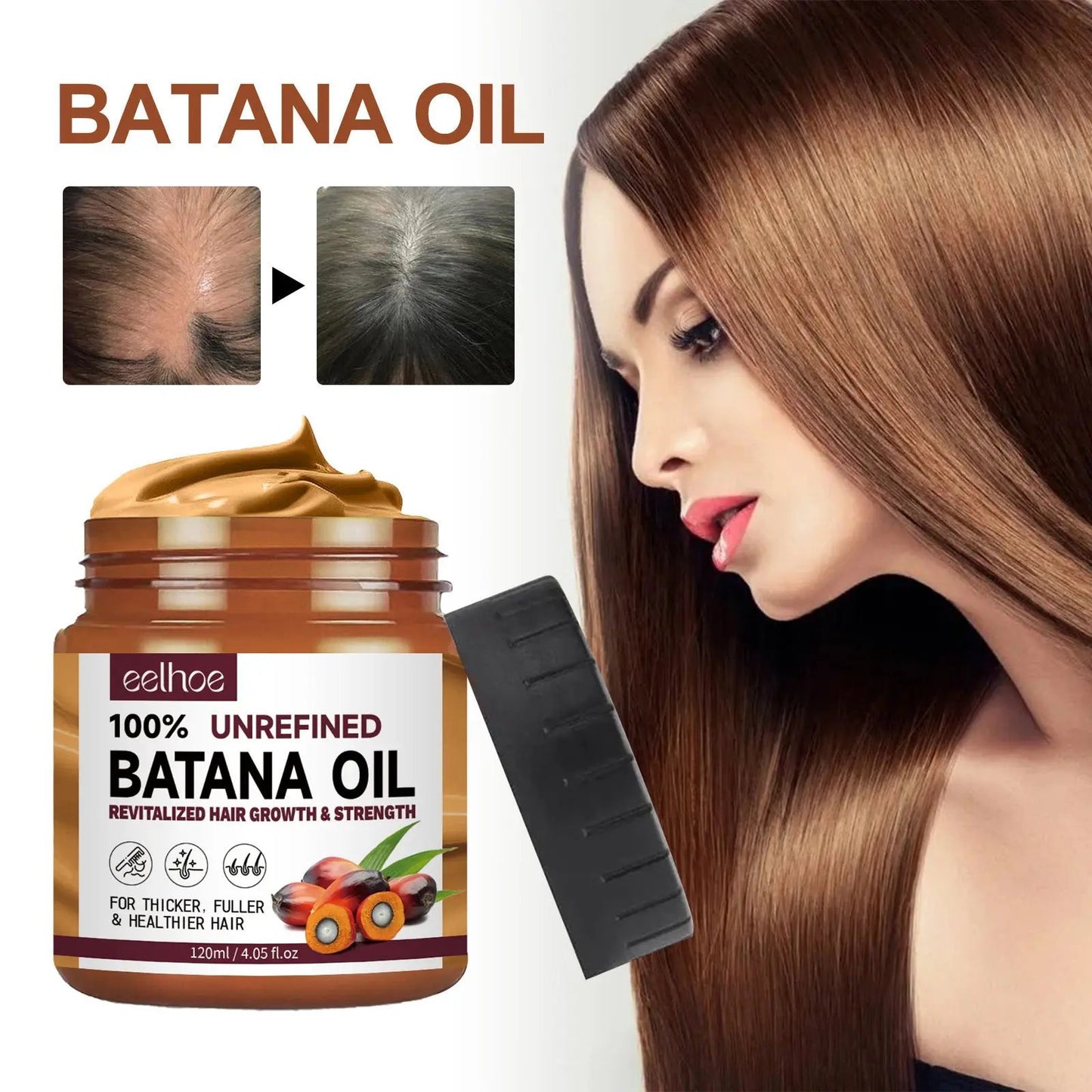 Pure Batana Oil Straightening Treatment - Hair Mask for Smoothing - AllvueCo