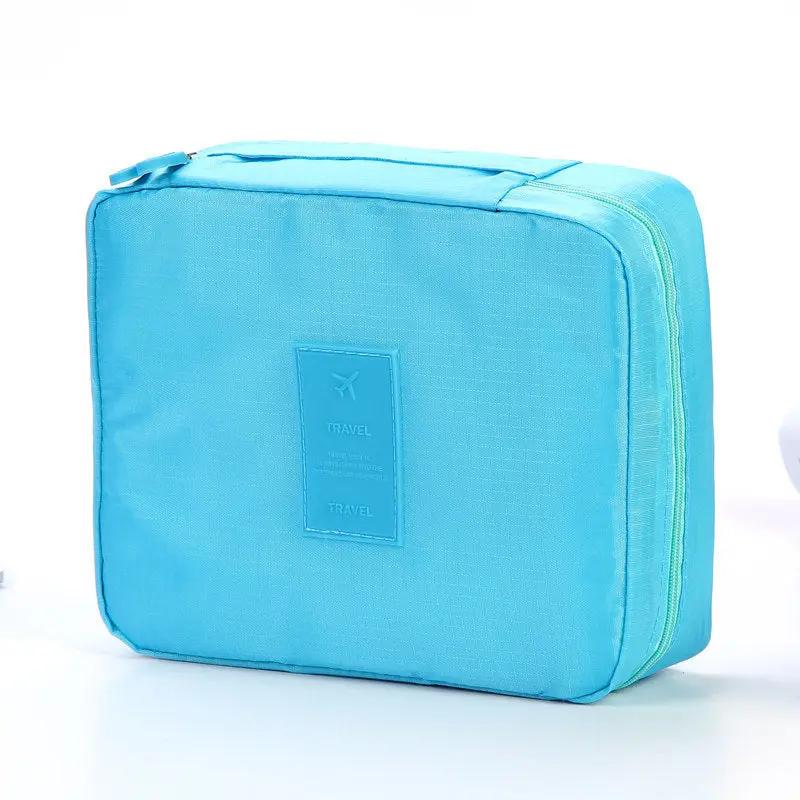 Portable Cosmetic Bag Waterproof Divider Multi-grid Pockets | Luggage & Bags - AllvueCo