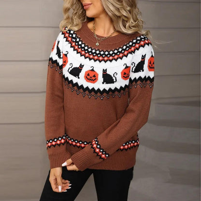 Women's Oversized Knit Christmas Sweater - Cozy Holiday Apparel - AllvueCo