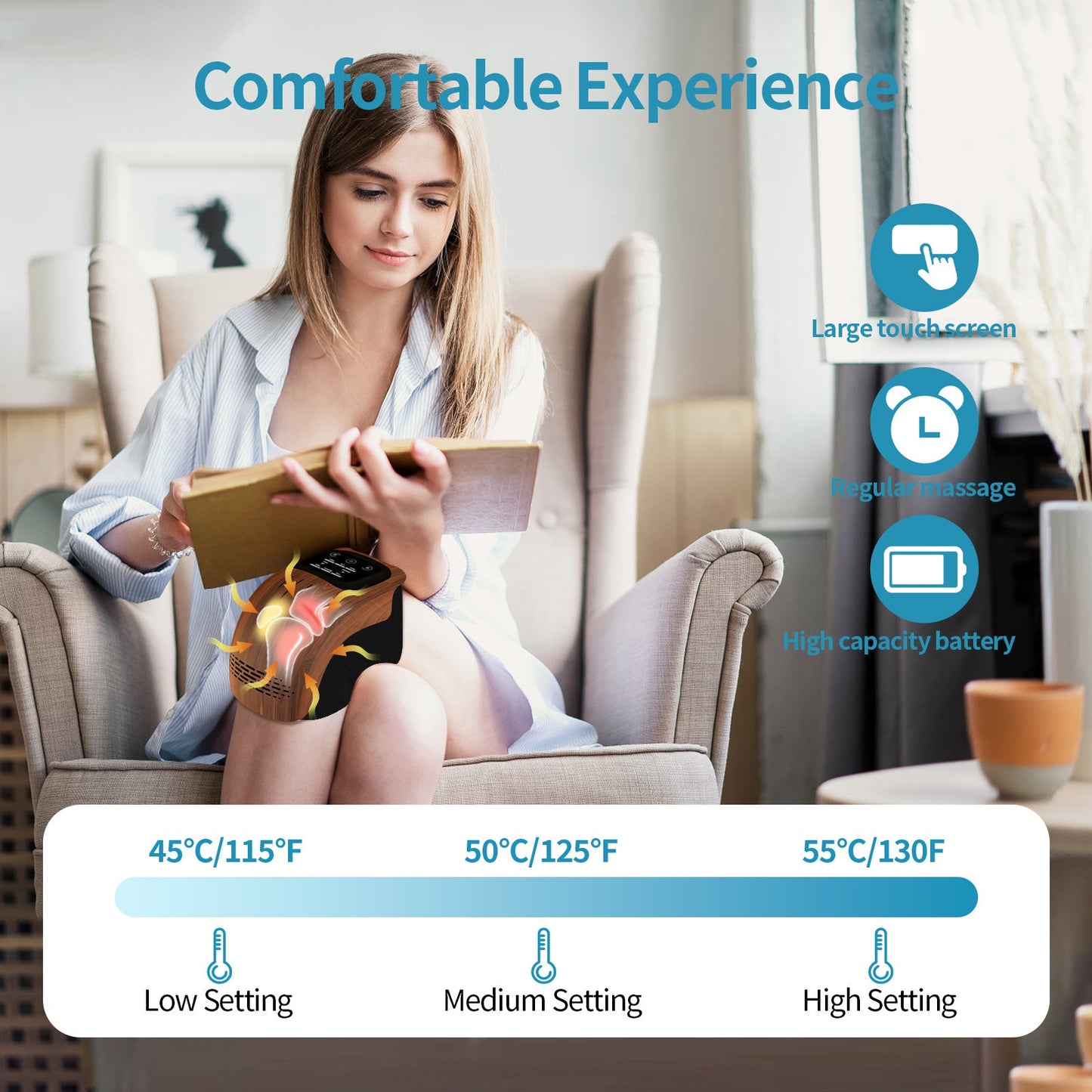 Intelligent Heated Knee Massager – Infrared, Vibration & Pain Relief Therapy AllvueCo