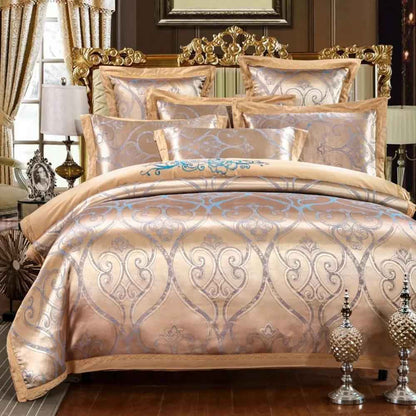 Jacquard Cotton Quilt Cover - Elegant Embroidery Bedding