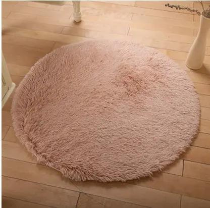 Fluffy Round Rug Carpets for Living Room Decor - Faux Fur Area Rug - AllvueCo